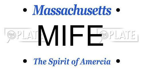 MIFE Massachusetts License Plate
