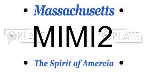 MIMI2 Massachusetts License Plate