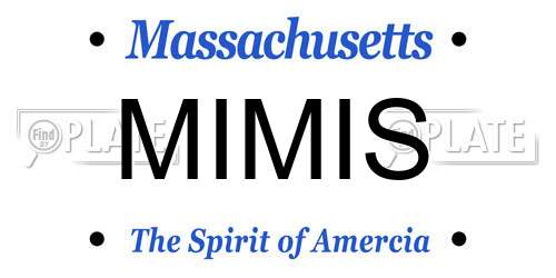 MIMIS Massachusetts License Plate