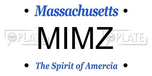 MIMZ Massachusetts License Plate