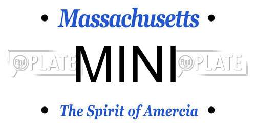 MINI Massachusetts License Plate