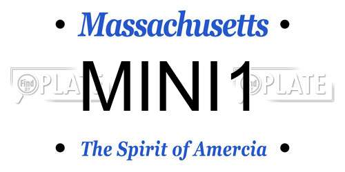MINI1 Massachusetts License Plate