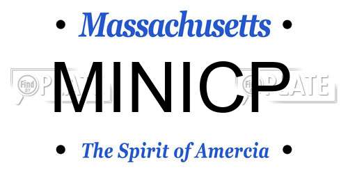 MINICP Massachusetts License Plate