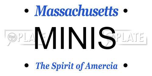 MINIS Massachusetts License Plate