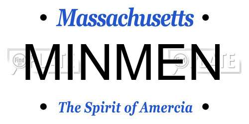 MINMEN Massachusetts License Plate