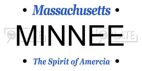 MINNEE Massachusetts License Plate
