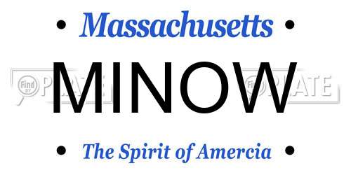 MINOW Massachusetts License Plate