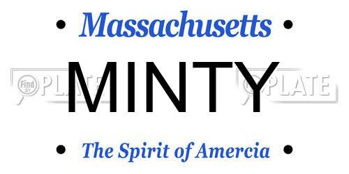 MINTY Massachusetts License Plate