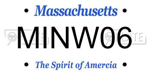 MINW06 Massachusetts License Plate