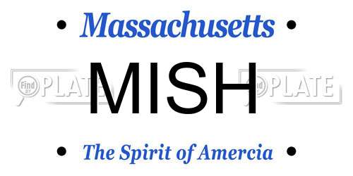 MISH Massachusetts License Plate