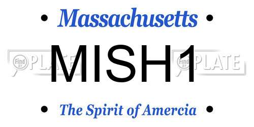 MISH1 Massachusetts License Plate