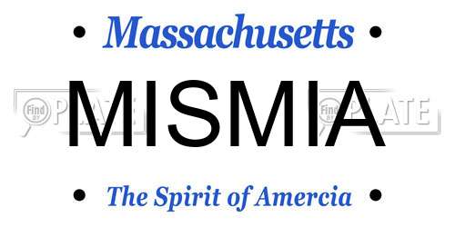 MISMIA Massachusetts License Plate