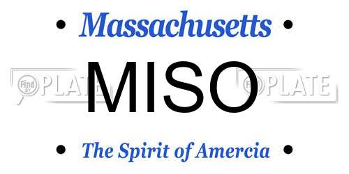 MISO Massachusetts License Plate