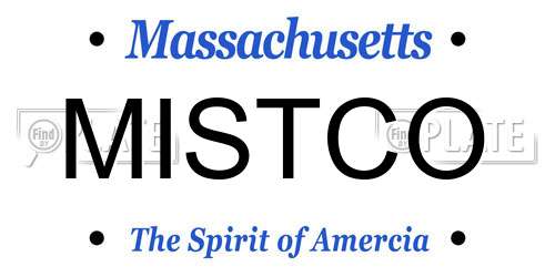 MISTCO Massachusetts License Plate