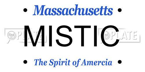 MISTIC Massachusetts License Plate