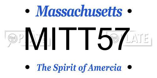 MITT57 Massachusetts License Plate