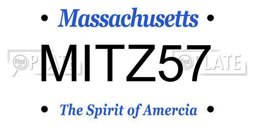 MITZ57 Massachusetts License Plate
