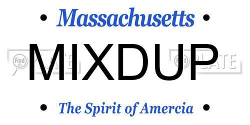 MIXDUP Massachusetts License Plate