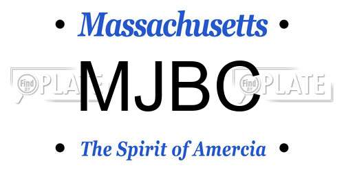 MJBC Massachusetts License Plate