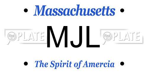 MJL Massachusetts License Plate