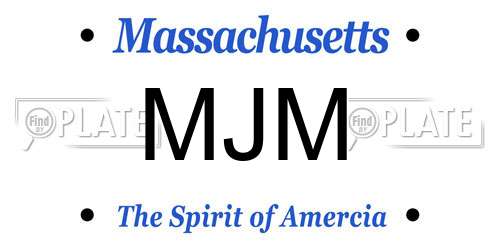 MJM Massachusetts License Plate