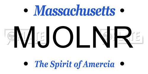 MJOLNR Massachusetts License Plate