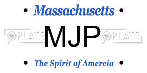 MJP Massachusetts License Plate