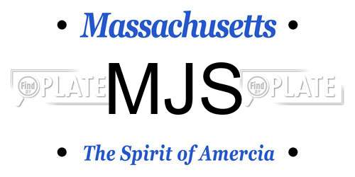 MJS Massachusetts License Plate