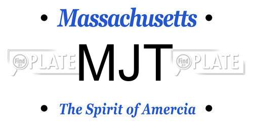 MJT Massachusetts License Plate