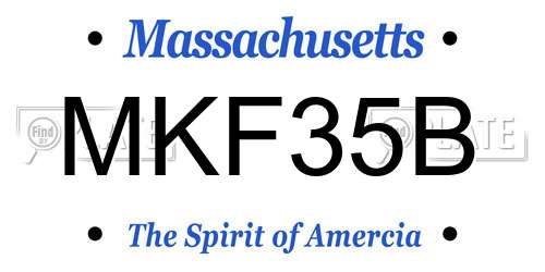 MKF35B Massachusetts License Plate