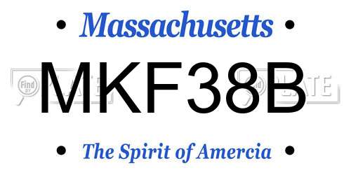 MKF38B Massachusetts License Plate