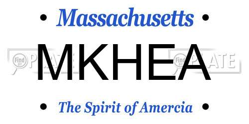 MKHEA Massachusetts License Plate