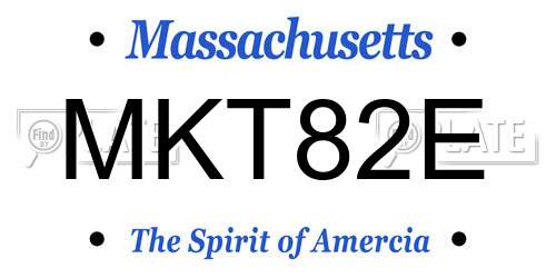 MKT82E Massachusetts License Plate