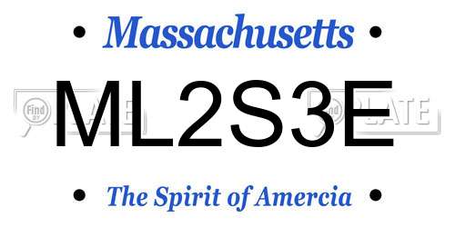 ML2S3E Massachusetts License Plate