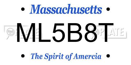 ML5B8T Massachusetts License Plate
