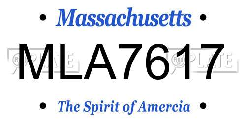 MLA7617 Massachusetts License Plate