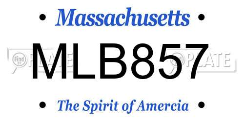 MLB857 Massachusetts License Plate