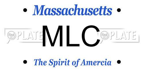 MLC Massachusetts License Plate