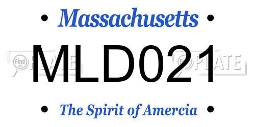 MLD021 Massachusetts License Plate