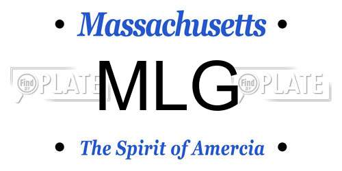 MLG Massachusetts License Plate