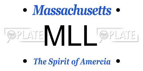 MLL Massachusetts License Plate
