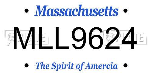 MLL9624 Massachusetts License Plate