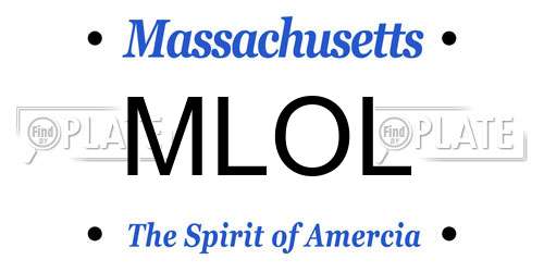 MLOL Massachusetts License Plate