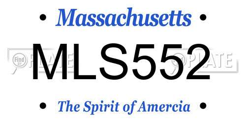 MLS552 Massachusetts License Plate