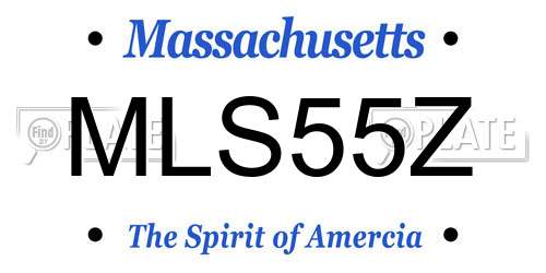 MLS55Z Massachusetts License Plate