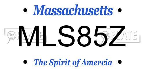 MLS85Z Massachusetts License Plate