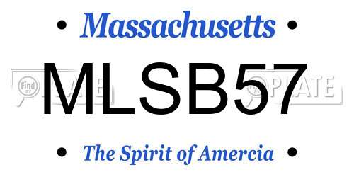 MLSB57 Massachusetts License Plate