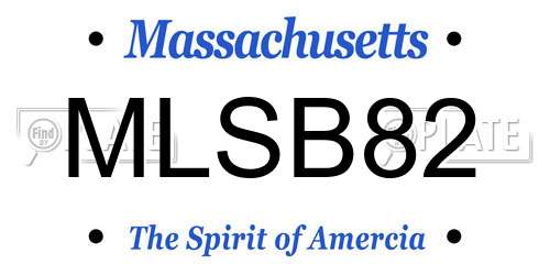 MLSB82 Massachusetts License Plate