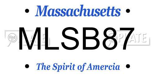 MLSB87 Massachusetts License Plate