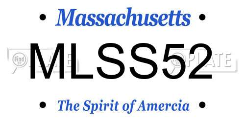MLSS52 Massachusetts License Plate